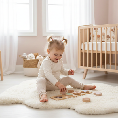 Montessori Wooden Shape & Photo Matching Board