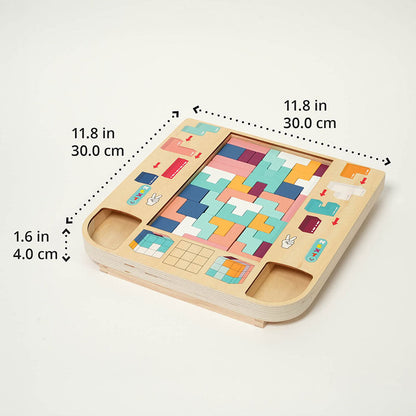 Montessori Wooden Brain Blocks Puzzle